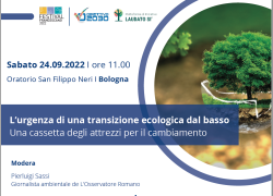 Festival Francescano. Sabato 24 settembre, a Bologna, convegno sulla transizione ecologica