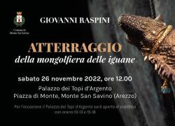 La scultura - mongolfiera di Giovanni Raspini atterra a Monte San Savino (AR) 