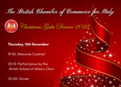 BCCI, torna Christmas Gala Dinner: una serata di beneficenza nel vero spirito del Natale 