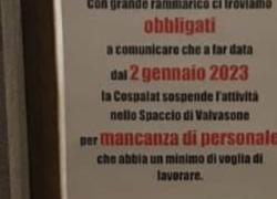 Cospalat di Valvasone (Pordenone), chiude negozio per "mancanza di personale con voglia di lavorare"