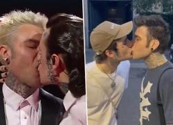 Rosa Chemical e Fedez, teatrino del bacio "a sorpresa" a Sanremo: spunta foto uguale di 8 anni fa 