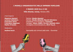 A Verona l’evento “I modelli organizzativi nelle imprese familiari”