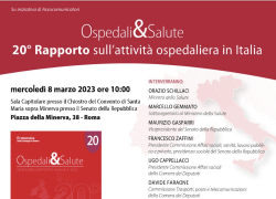Aiop presenta il 20° Rapporto sull’attività ospedaliera in Italia “Ospedali&Salute”