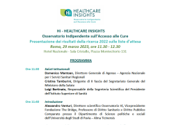 Domani l'Osservatorio Hi di The Bridge presenta Report 2022 sulle liste d’attesa