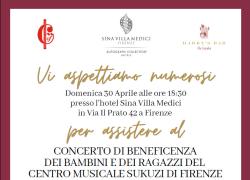 Fondazione Meyer, concerto all’hotel Sina Villa Medici di Firenze per la raccolta fondi da destinare all’ospedale pediatrico