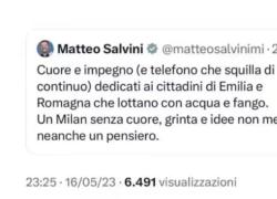 Salvini, tweet su Milan ed Emilia Romagna: polemica social, il ministro lo cancella
