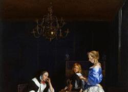 “Donna che legge una lettera” del maestro olandese Gerard ter Borch, dalla collezione dei reali britannici