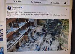 Salvo Sottile sui 31 anni della Strage di via D'Amelio: "Ci saranno la premier Meloni e la leader del P**** D** Elly Schelin"; il post poi rimosso