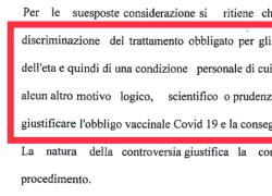 Obbligo Vaccino Covid, Tribunale di Monza accoglie ricorso di 50enne alla sanzione: "Discriminazione per fasce d'età, viola art 3 Costituzione" 