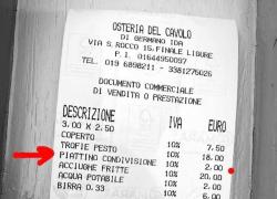 Liguria, trofie al pesto, 2€ in più per il piatto diviso con la figlia, oltre al costo di 18€ in menu