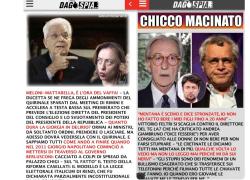 Caso Giambruno, botta e risposta tra Mentana e Feltri al GdI finisce in apertura su Dagospia, idem lo scontro Meloni-Mattarella sul premierato