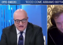 Otto e mezzo, Sechi sullo scherzo a Meloni: "Operazione degli 007 russi", il comico della telefonata lo sbeffeggia - VIDEO