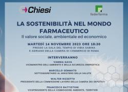 Chiesi Italia e Federfarma.
 La sostenibilità nel mondo farmaceutico:
il valore sociale, ambientale ed economico