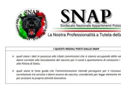 Obbligo vaccinale e diritto al lavoro, Snap diffida di nuovo il Ministero dell'Interno: chiesti i dati sui danni da vaccino Covid ai poliziotti