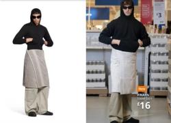Balenciaga, gonna-asciugamano da 695 euro, tra le reazioni lo sbeffeggio di Ikea con un’ironica versione low cost da 18 euro