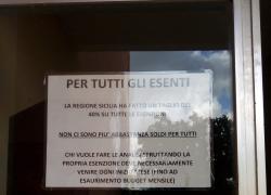Regione Sicilia, taglio di oltre il 40% per i ticket sanitari esenti, esaurito il budget si deve pagare