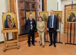 Gallerie degli Uffizi, ricomposti importanti polittici medievali grazie all’acquisto di due dipinti dai Baroni Basile 