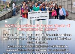 Pavia, presidio di Insieme liberi il 15 dicembre 2023 davanti il Policlinico S. Matteo, oggetto: la sanità in tempo di Covid