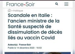 Vaccino Covid, Francia: "Scandalo in Italia, Speranza e Magrini indagati, l'ex ministro nascose morti legate al siero. Mancata trasparenza e integrità"