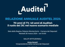 Relazione Annuale Auditel 2024. “70 anni di TV, 40 anni di Auditel: il ruolo dei JIC nel nuovo scenario mediale”