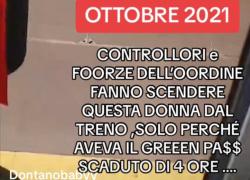 Daniela Martani ai controllori sul treno: "Green pass scaduto da 4 ore, mi fate scendere a Bologna, dove vado a dormire?" - VIDEO virale "per non dimenticare"
