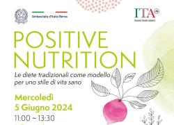A Berna l’evento “Positive Nutrition”. Le diete tradizionali come modello per uno stile di vita sano