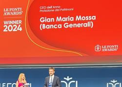 Banca Generali, l'Amministratore delegato Gian Maria Mossa premiato come "Ceo dell'anno" da Le Fonti