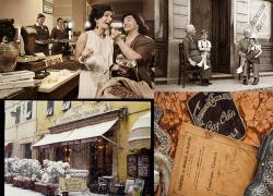 Caffè, ristoranti, hotels e locali gourmet con eccellenti primati raccolti in una guida che racconta antiche famglie imprenditrici e spaccati di storie del nostro Paese