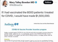 Mary Talley Bowdan contro il vaccino Covid: "Se avessi inoculato i miei 6000 pazienti avrei guadagnato $1,5mln; Zuckerberg in galera"