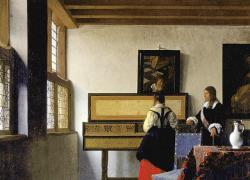  "Lezione di musica" l’opera del maestro Ian Vermeer dedicata al tema della musica con sottosignificati amorosi
