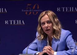 Meloni come Draghi, a Cernobbio flirta con Zelensky: "Il costo che sopportiamo per la guerra è inferiore a quello di caos e crisi dei mercati" - VIDEO