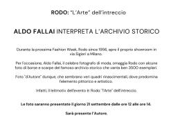 Il celebre fotografo Aldo Fallai interpreta l’archivio storico Rodo 
