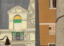 “Finestre a Parigi" la xilografia a colori  del maestro giapponese Fumio Kitaoka