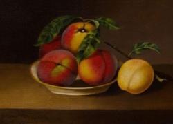 “Natura morta con pesche", realizzata nel 1865 circa, opera della pittrice statunitense Margaretta Angelica Peale