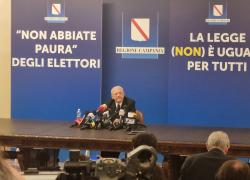 Vincenzo De Luca sul terzo mandato in Campania :«mi candido, non arretrerò di un passo»