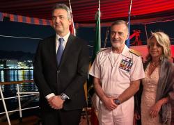 Sull’Amerigo Vespucci a Muscat in Oman il primo grande evento per celebrare i 25 anni della Fondazione Francesca Rava; presente il Capo di Stato Maggiore della Marina Militare Italiana l’Ammiraglio Enrico Credendino