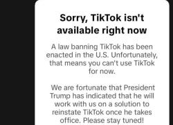 TikTok chiude in America, il messaggio agli utenti: "Per fortuna arriva Trump", il neo presidente verso proroga di 90 giorni