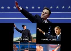 Musk e il “saluto romano”, il gesto della mano alzata fatto da molti dem Usa come Biden, Obama, Harris e Clinton, ma ignorato dal mainstream, il post su X
