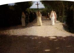 Ottima docufiction di Sky Arte su Pellizza da Volpedo con Fabrizio Bentivoglio: il pathos di una pittura sociale e spirituale che oggi ci manca