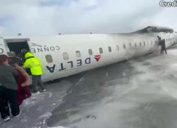 Incidente aereo all’aeroporto di Toronto, volo Delta Airlines proveniente da Minneapolis capovolto in fase d’atterraggio, 18 feriti - VIDEO