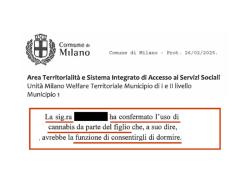 Milano, 16enne fa uso abituale di marijuana da anni, la madre: "Combatte l'insonnia"; la scuola: "Situazione di disagio, trascurato, con sguardo vacuo e non mangia"; e l'IRCCS di Milano poi lo medicalizza, senza il consenso del padre
