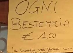 Fontanelle (Treviso), multa di 1 € per chi bestemmia ai tavoli del bar, proprietario: “Cifra raccolta devoluta in beneficenza”