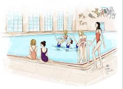 Flavia Padovan presenta la Collezione Moda Mare 2025 alla Piscina dei Mosaici del Coni a Roma, uno show tra eleganza e storia del brand 