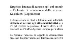 Vaccino Covid autoreplicante Kostaive, chiesta valutazione della sicurezza e sospensione cautelare all'immissione in commercio - DOCUMENTO
