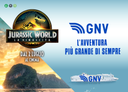 GNV, restyling della mascotte Marino e partnership con Jurassic World per un’esperienza a bordo coinvolgente nell’estate 2025