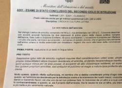 Seconda prova maturità 2025, al liceo classico "De Amicitia" di Cicerone, allo scientifico lo studio di una funzione
