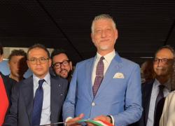 Il Ministro della Cultura Alessandro Giuli taglia il nastro all’Archivio di Stato di Firenze sulla mostra dedicata a Giovanni Spadolini e la nascita del Ministero della Cultura