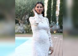 Francesca Chillemi incinta al 6° mese mostra per la prima volta il pancione al Festival del Cinema di Benevento, aspetta una femminuccia, come anticipato dal GdI