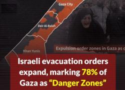 Gaza, il 78% della Striscia è "zona pericolosa" dopo gli ordini di sfollamento di massa dell'Idf - il REPORT di Sanad Agency