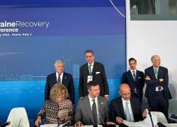 Leonardo, Enav e UkSATE, siglato accordo per il ripristino del sistema di gestione del traffico aereo dell'Ucraina
